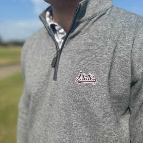 HL Grey 1/4 Zip with State Script