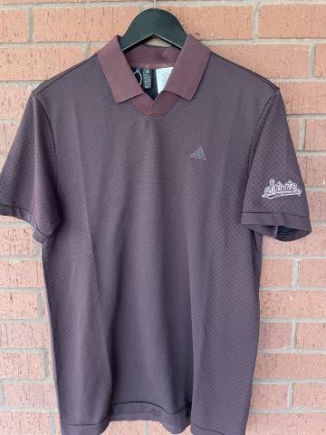 Adidas Men's Shirt 3 Maroon Buttonless with State Script